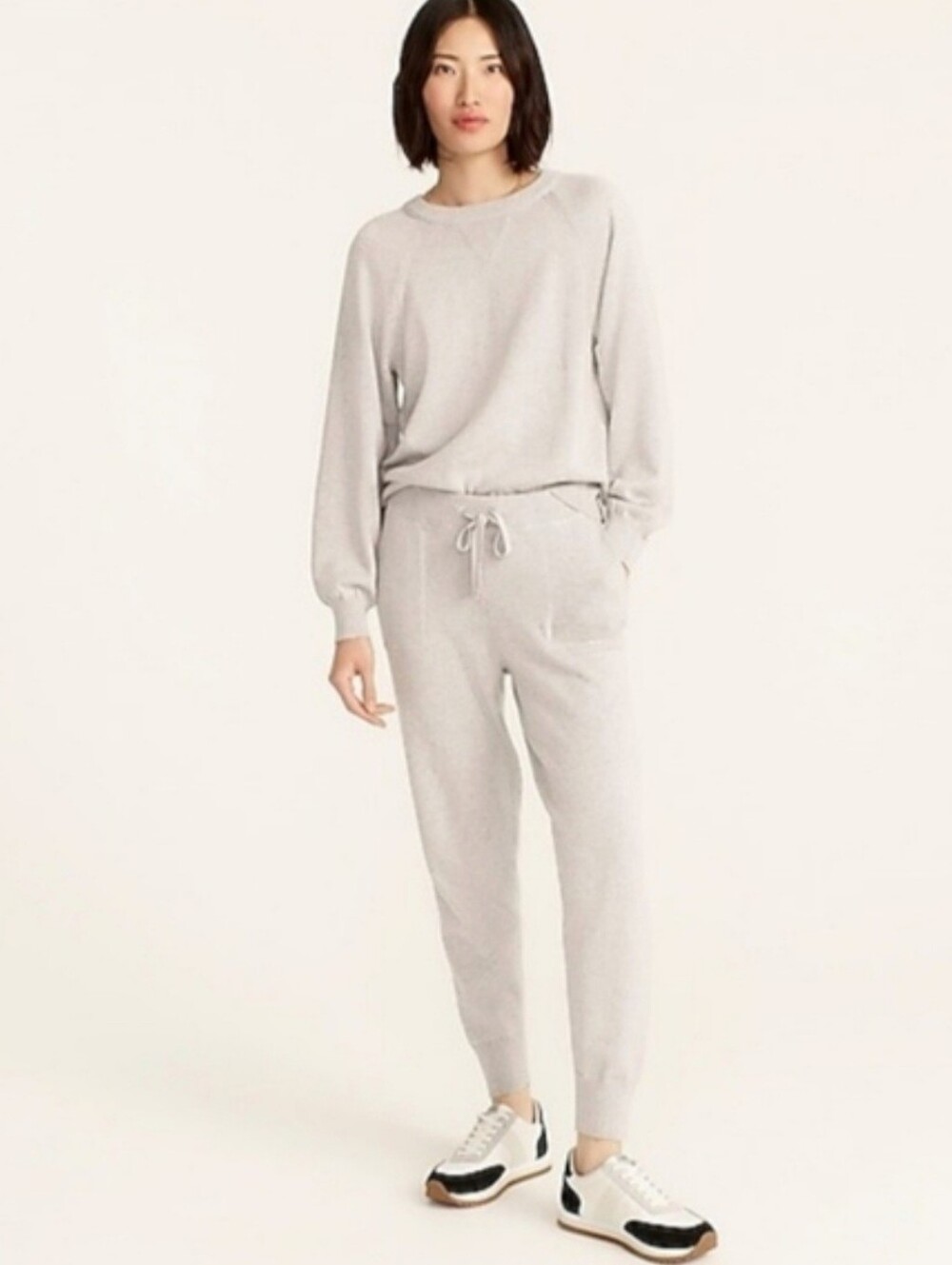 NWT J. Crew Cashmere Blend Joggers, Heather Gray, Size M